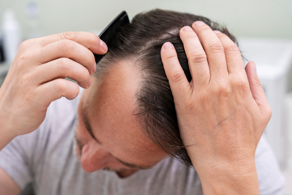 редеют волосы у лба
